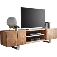 DeLife Live-Edge TV-Lowboard 200 cm 4 Türen 2 Fächer