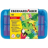 EBERHARD FABER Wachsmalkreiden dreiflächig, 8+2 Plastikb