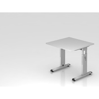 Hammerbacher Schreibtisch grau quadratisch,