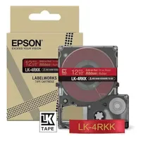 Epson C53S654033 Schriftband LK-4RKK Satinband 12mmx5m gold/rot