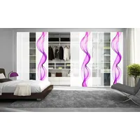 HOME WOHNIDEEN Edmonton Schiebevorhang Klettband 60 x 245 cm