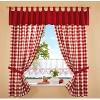 Stickereien Plauen Querbehang »Durach« Schlaufen 1 Stk. tlg., rot