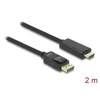 DeLock 82587 HDMI-Kabel Displayport Stecker - Stecker 2,0 m