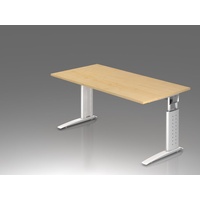 Hammerbacher Schreibtisch C-Fuß 160x80cm Ahorn/Weiß