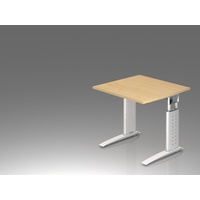 Hammerbacher Ergonomic Plus U-Serie US08/3/W Schreibtisch 80x80cm Ahorn/weiß