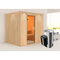 Karibu Sauna Daria-3,6kW230V Ofen-Steuerung-Inkl.Dachkranz