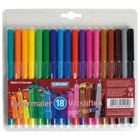 Stylex Fasermalstifte 18er 64180 Verschiedenfarbig sortiert 2mm 18St.
