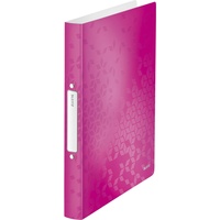 Leitz WOW Ringbuch mit Beschriftungsfeld, pink