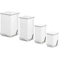 V-Part Industrieller Tritt-Mülleimer 27 l Weiß