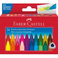 Faber-Castell Triangular Wachsmalstifte farbsortiert,