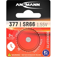 Ansmann 1516-0019 silberoxid Knopfzelle SR 66/377 für Garagentoröffner, Alarmanlage,