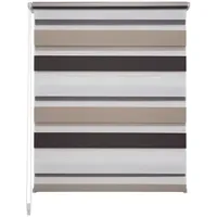 LIEDECO Duo Rollo Klemmfix 120 x 160 cm braun/beige/weiß