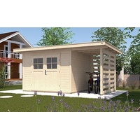 Weka Gartenhaus 179 A 4,45 x 2,40 m natur