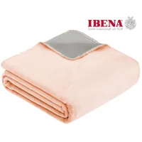 IBENA Doubleface Dublin 150 x 200 cm rosa/grau