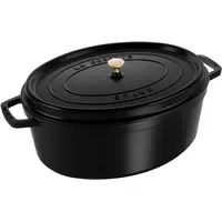 Staub Cocotte 33 cm oval schwarz