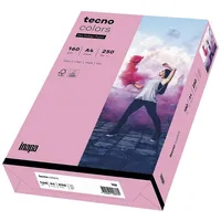 Inapa tecno colors A4 160 g/m2 250 Blatt rosa
