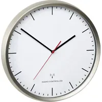TFA Funk Wanduhr 30,50 cm 60.3521.02 silber