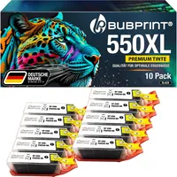 Bubprint kompatibel zu Canon Pixma MG/MX/IP 10 Stück schwarz