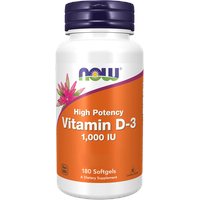 NOW Foods Vitamin D-3 1000 IU Softgels 180 St.