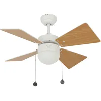 BEACON Deckenventilator mit Beleuchtung und Zugketten Breezer 81 cm