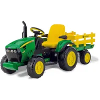 Peg Perego John Deere Ground Force inkl. Anhänger grün/gelb