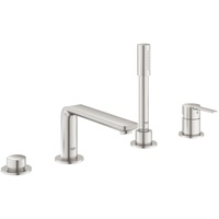 Grohe Lineare 4-Loch Einhand-Wannenkombination, supersteel