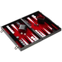 Philos Backgammon medium Kunstleder rot