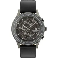 Kenneth Cole New York Herren Uhr Armbanduhr Chronograh Leder