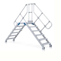 ZARGES LM-Überstieg 60° 9 Stufen, 800 mm breit, Höhe