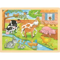 GoKi 57745 - Einlegepuzzle Leben auf dem Bauernhof, 48