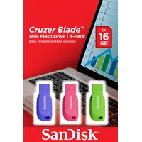 SanDisk Cruzer Blade 16 GB schwarz/rot USB 2.0 3er