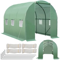 Tectake Gewächshaus Tunnel 3,43 x 2 x 2 m