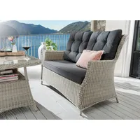 Destiny Loungesofa CASA Aluminium, Polyrattan, 2er Sofa, inkl. Auflagen,