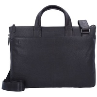 Piquadro Black Square Aktentasche Leder 42 cm Laptopfach braun