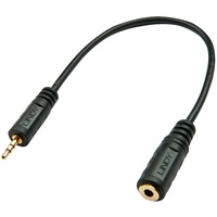 LINDY 35698 Premium Audio-Kabel 0,2 m 2.5mm 3.5mm Schwarz