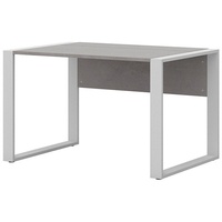 Röhr-Bush röhr Schreibtisch beton rechteckig, Kufen-Gestell weiß 120,0 x