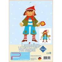 Pebaro 379/1S - Laubsägevorlage Hampelmann, 1 Platte, Größe DIN