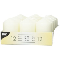 Papstar Stumpenkerzen 6 x 4 cm 12 St. elfenbein