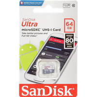 SanDisk Ultra microSDHC/microSDXC UHS-I Class 10 80 MB/s 64