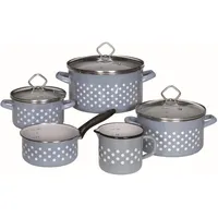 Krüger Rügen Topf-Set 5-tlg. blau mit weißen Punkten