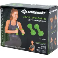 Donic Schildkröt Fitness Vinyl Hanteln 2er Set grün