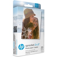 HP ZINK Fotopapier 20 Blatt, 5 x 7,6 cm,