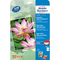 Zweckform Avery Zweckform Premium Inkjet Fotopapier hochglänzend weiß, A4