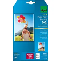 Sigel Inkjet Fotopapier Everyday hochgl„nzend, 200 g/m2, 10x15 cm,