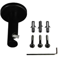 LIEDECO Gardinenstangenhalter LIEDECO, schwarz, Ø:16cm, Gardinenstangenhalterungen, für Gardinenstangen Ø