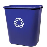 Rubbermaid Papierkorb, 26,6 Liter, Rechteckig Stahl Schwarz