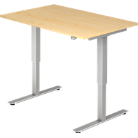 Hammerbacher Schreibtisch VXMST12/3/S ahorn nachbildung/silber