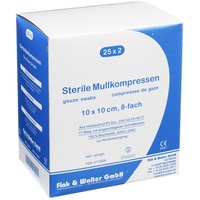 FINK & WALTER GMBH Mullkompressen 10x10cm steril 8-fach