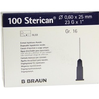 B. Braun Sterican Kanülen Luer-Lok 0,60x25 mm Gr.16 blau