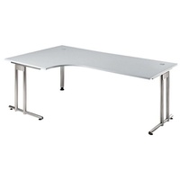 Hammerbacher Eckschreibtisch VNS82/5 lichtgrau/silber